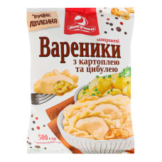 Вареники з картоплею та цибулею 500г ТМ Ласунка